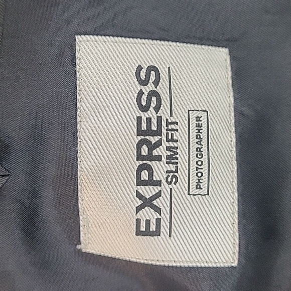 EXPRESS Photographer black Slim Fit Sport Coat Suit Jacket 38R - Picture 4 of 7